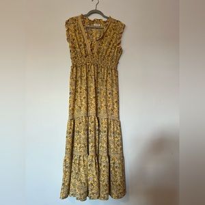 Max Studio Yellow Ruffle Dress